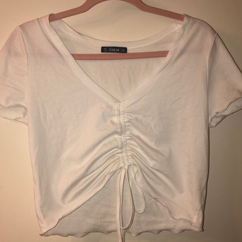 front ruffle crop top